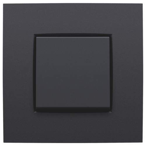 Interrupteur et prise noir mat carré