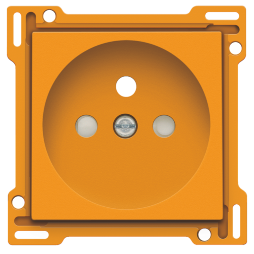 apotheker Indica pad Afwerkingsset voor stopcontact met penaarde en beschermingsafsluiters,  inbouwdiepte 28,5 mm, orange
